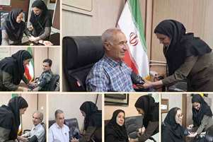 اندازه گیری فشار خون همکاران به مناسبت روز جهانی اندازه گیری فشار خون